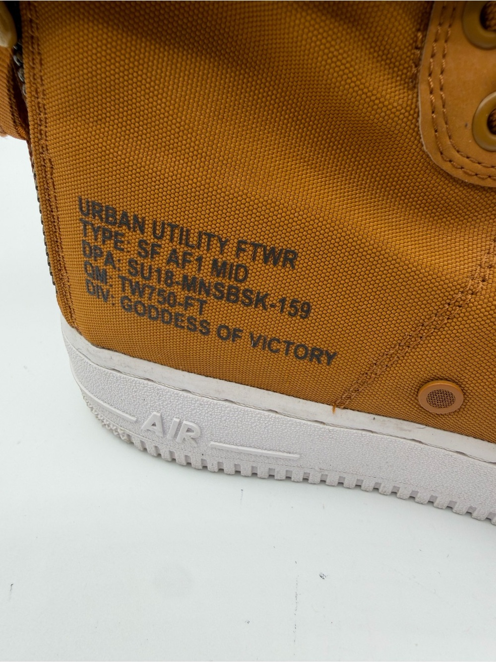 Nike SF Air Force 1 Mid Sneakers 917753-700 Desert Ochre Authentic 2017 Men’s 9 - Picture 12 of 15